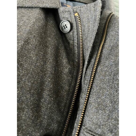 Hart Schaffner Marx Men's Jacket Coat S Overcoat Removable Liner Leather Trim - Picture 10 of 11